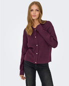 Cardigan Donna Rosso Fig 15326819 Fig MELANGE JACQUELINE DE YONG 