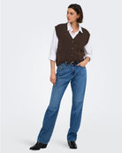 Cardigan Donna Marrone Coffee Bean 15354100 Coffee Bean MELANGE JACQUELINE DE YONG 