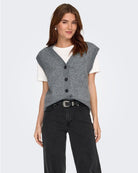 Cardigan Donna Grigio Medium Grey Melange 15354100 Medium Grey Melange JACQUELINE DE YONG 