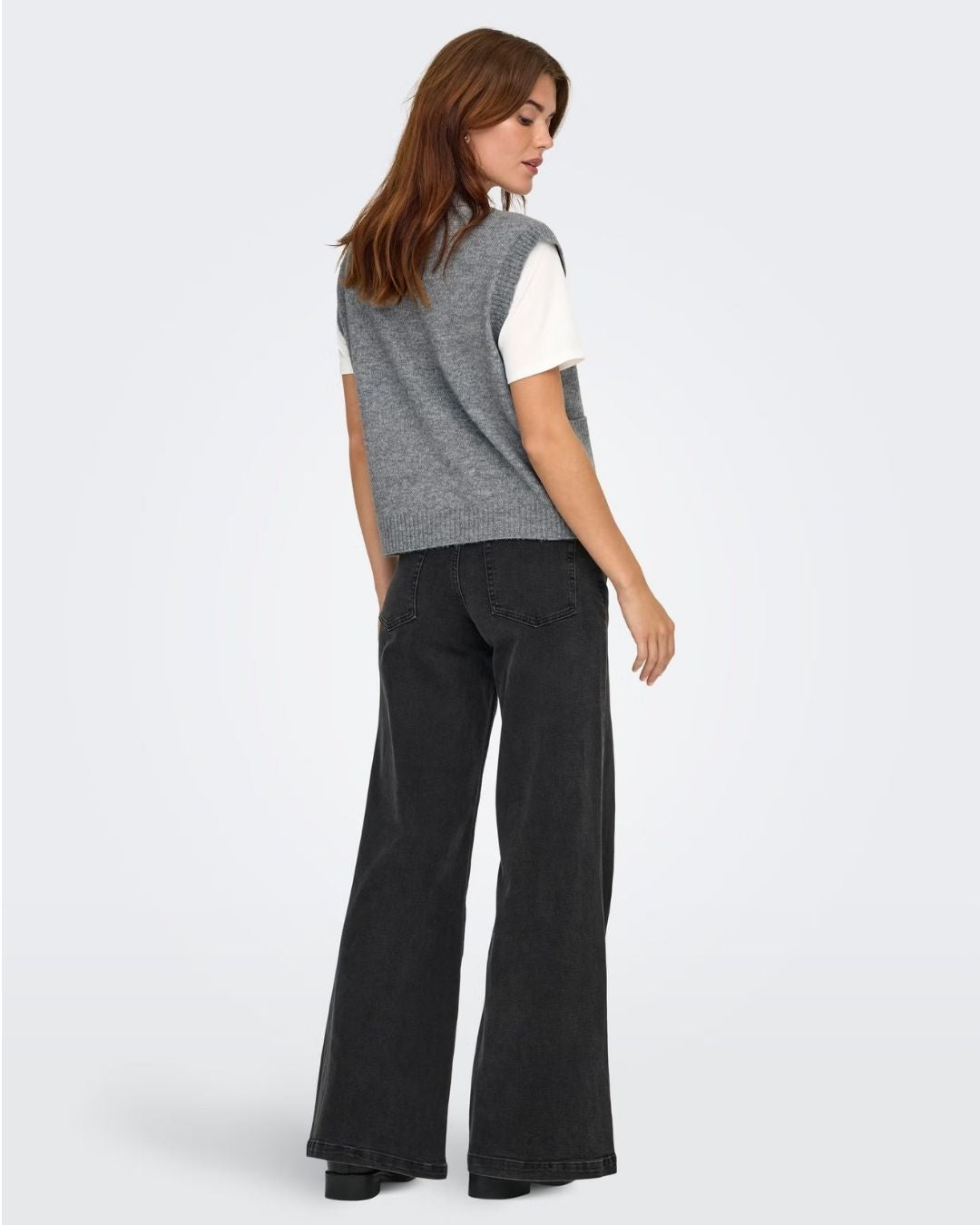 Cardigan Donna Grigio Medium Grey Melange 15354100 Medium Grey Melange JACQUELINE DE YONG 