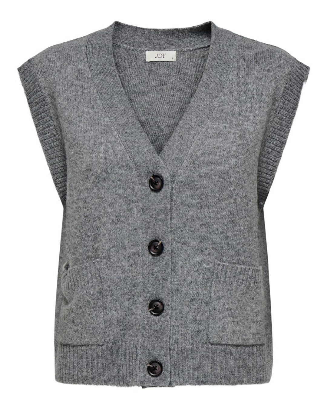 Cardigan Donna Grigio Medium Grey Melange 15354100 Medium Grey Melange JACQUELINE DE YONG 