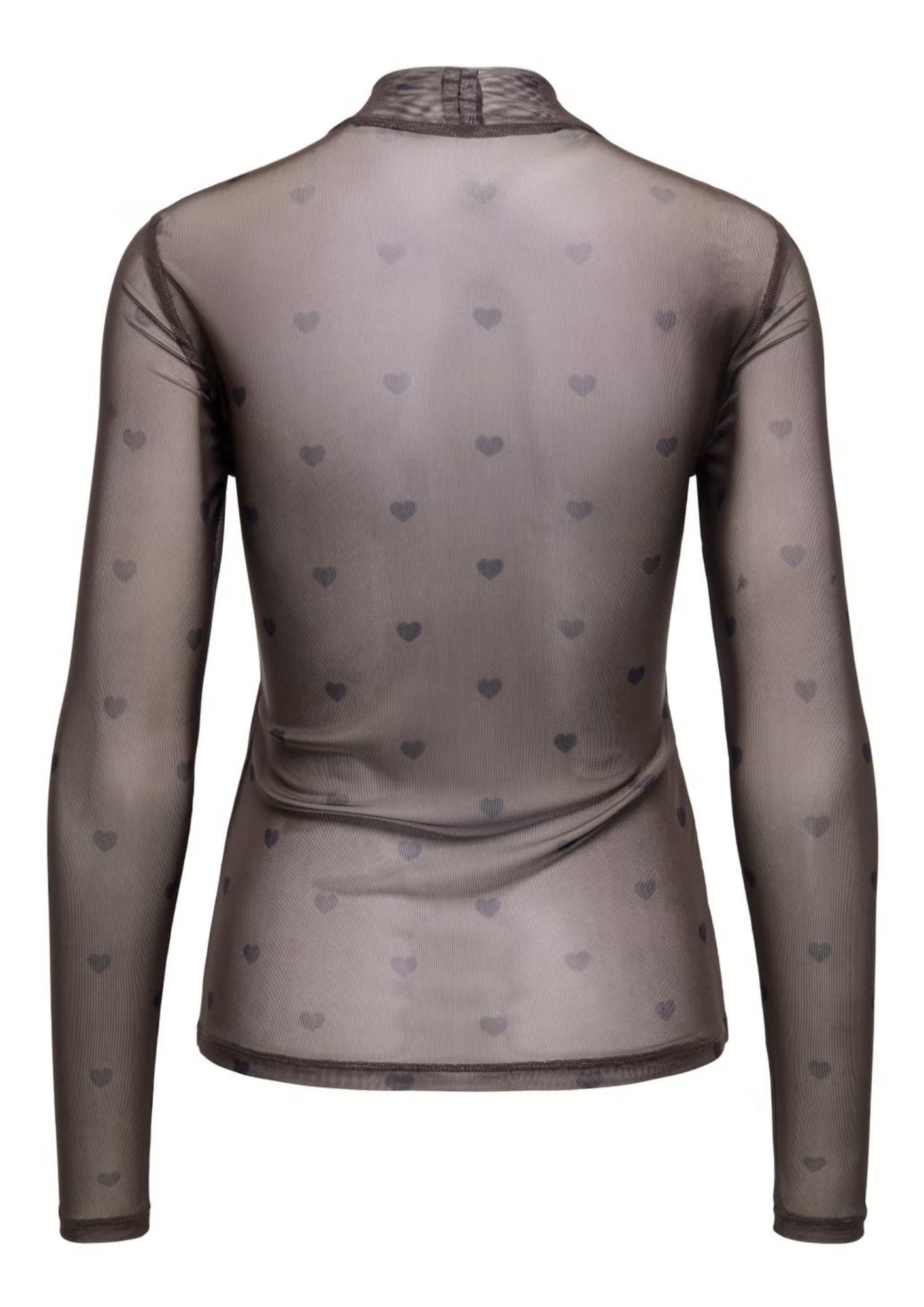 Only Top Donna Erica Marrone 15141298 Coffee Bean Black heart ONLY 