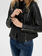 Only Giacca in Finta Pelle Donna Gemma Nero 15153079 Black ONLY 