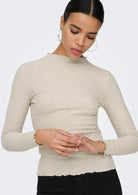 Only Top Donna Emma Grigio Pomice 15180040 Pumice Stone MELANGE ONLY 