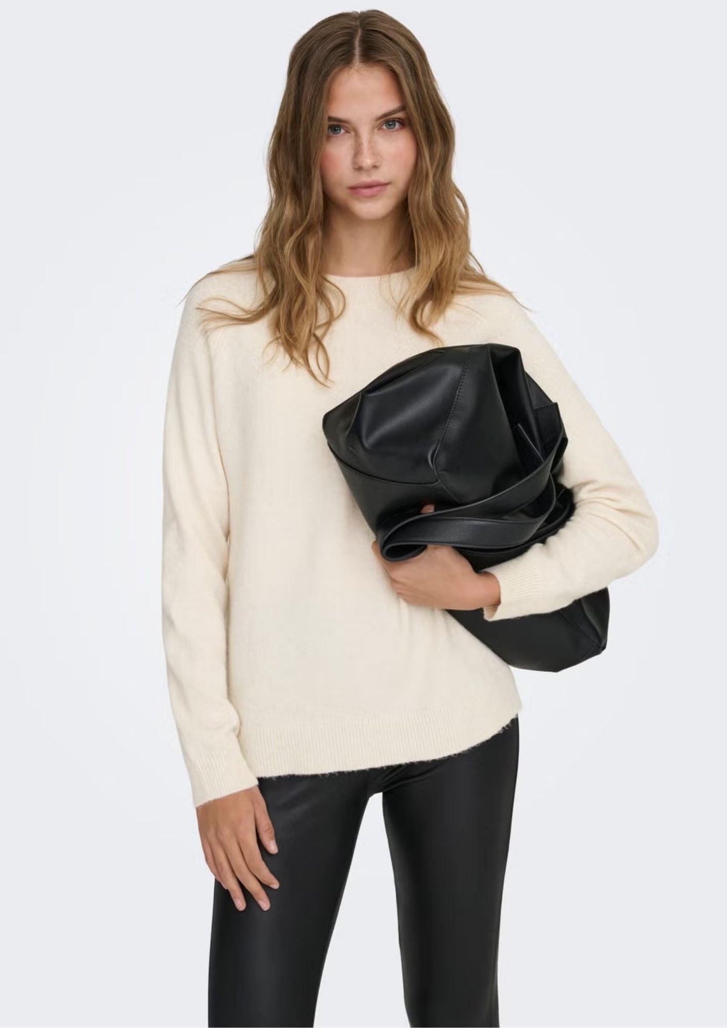 Only Pullover Donna Rica Grigio Betulla 15204279 Birch W. MELANGE ONLY 