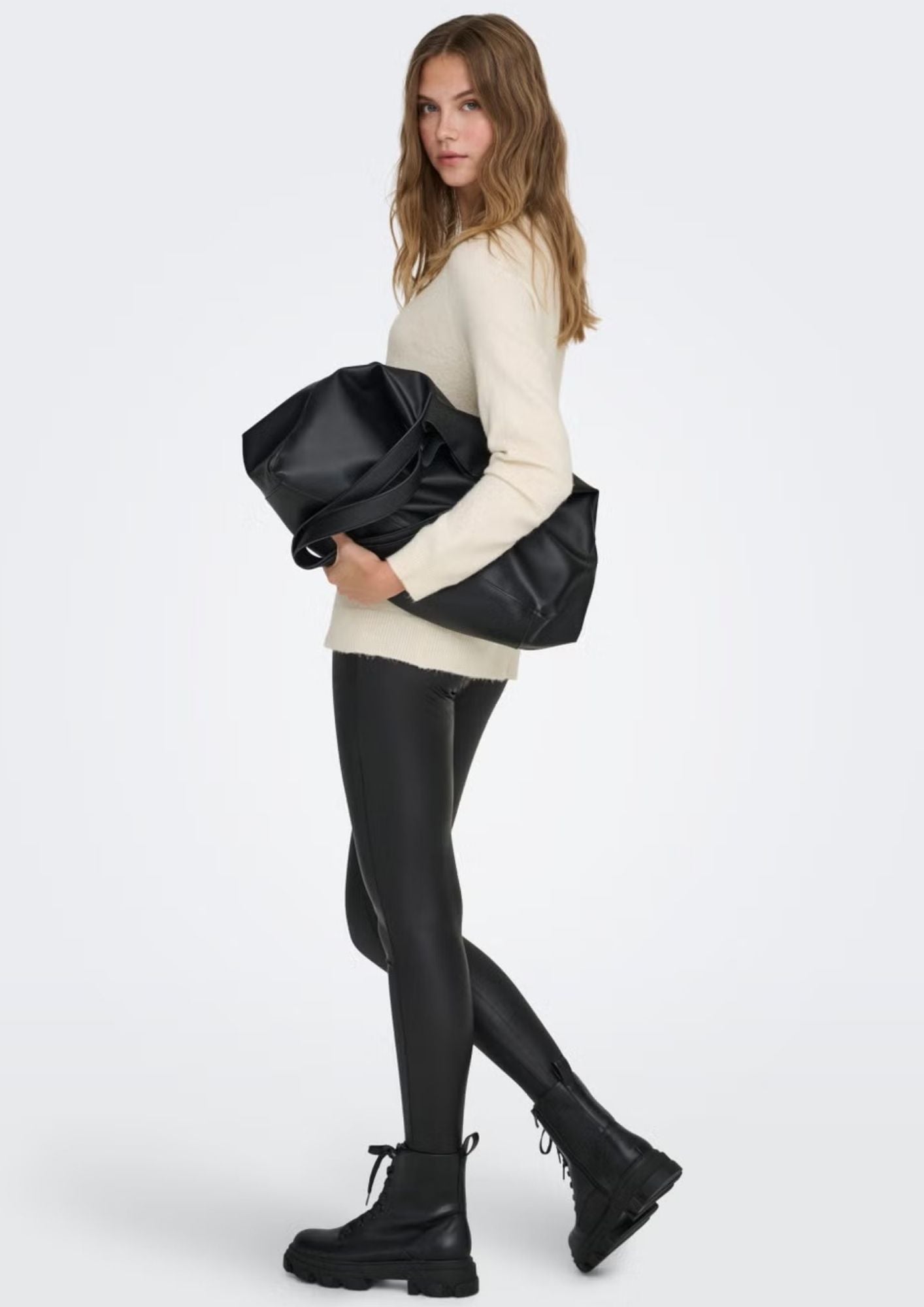 Only Pullover Donna Rica Grigio Betulla 15204279 Birch W. MELANGE ONLY 