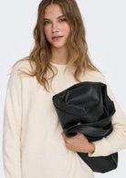 Only Pullover Donna Rica Grigio Betulla 15204279 Birch W. MELANGE ONLY 
