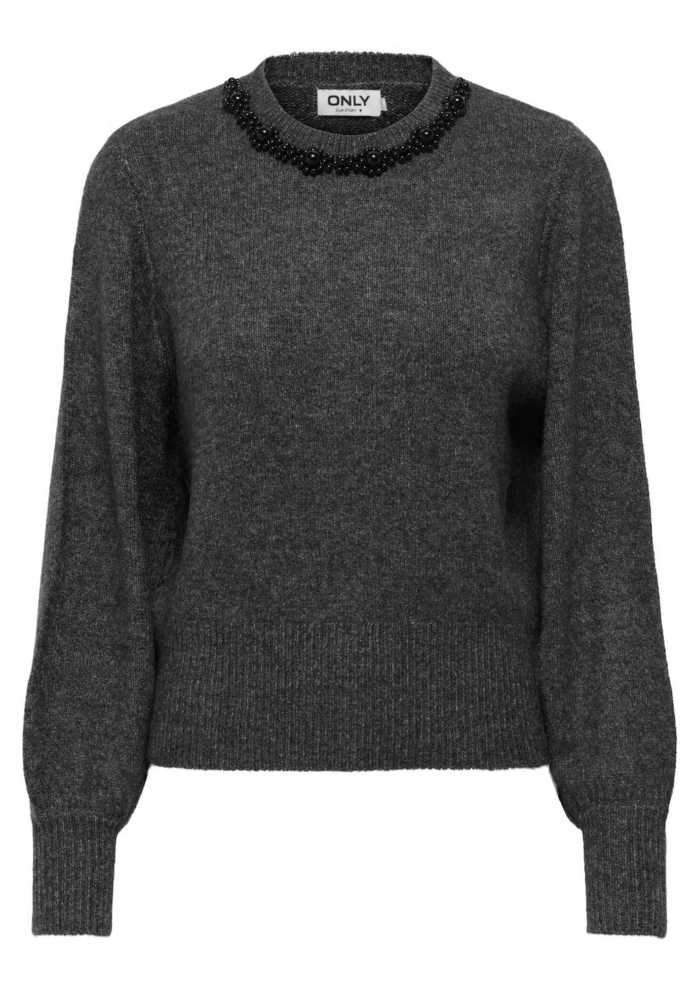 Only Pullover Donna Elsa Grigio Scuro 15210667 Medium Grey Melange ONLY 