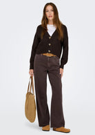 Only Cardigan Donna Carol Marrone 15211521 Chocolate Torte ONLY 