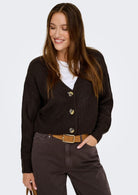 Only Cardigan Donna Carol Marrone 15211521 Chocolate Torte ONLY 