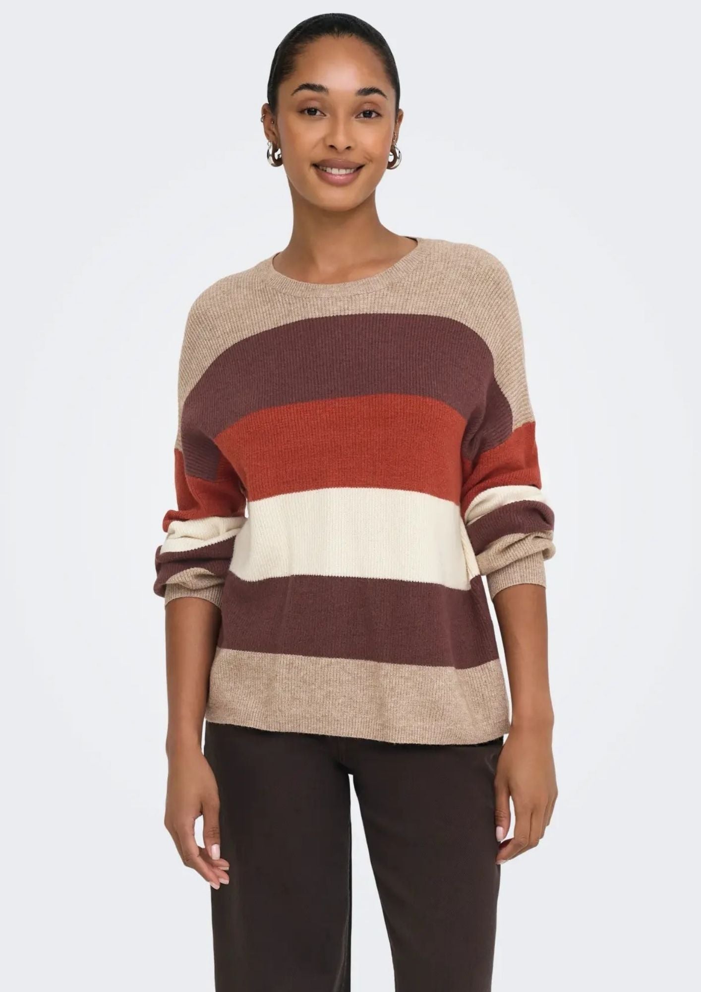 Only Pullover Donna Atia Beige 15220044 Beige Mel/Deep ONLY 