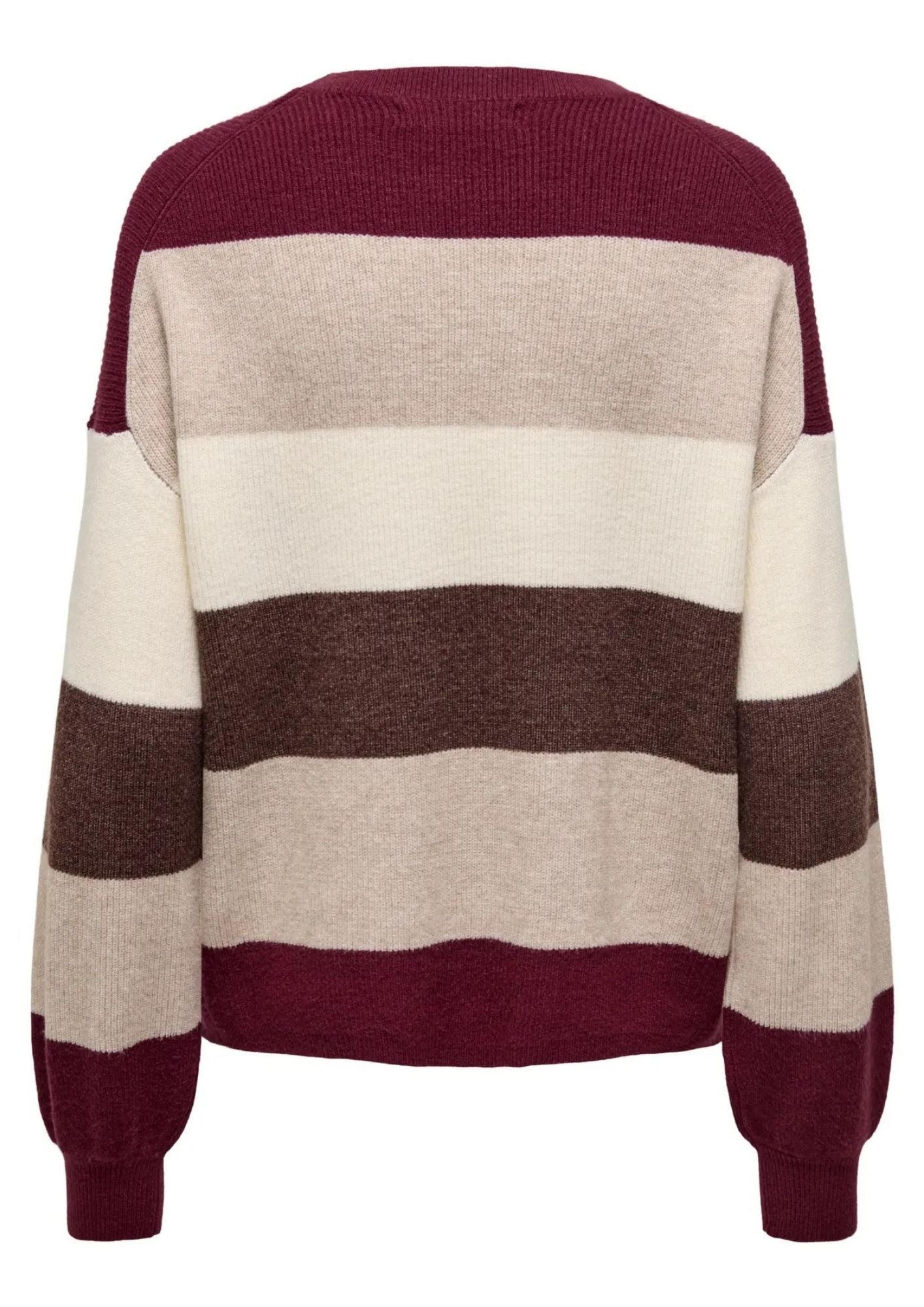 Only Pullover Donna Atia Viola 15220044 Zinfandel W. WhitecapGray ONLY 