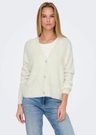 Only Cardigan Donna Lella Bianco 15259564 Cloud Dancer ONLY 