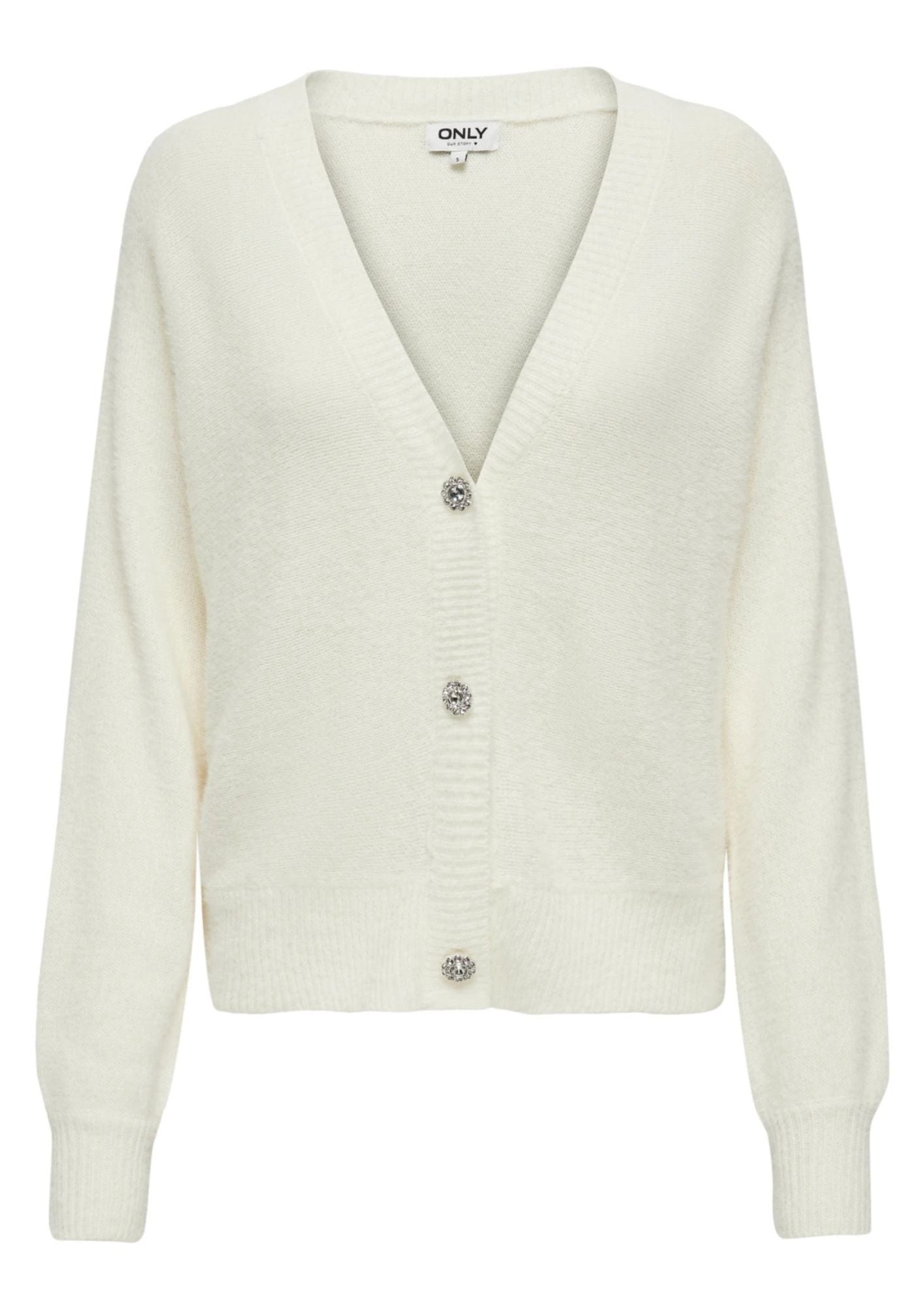 Only Cardigan Donna Lella Bianco 15259564 Cloud Dancer ONLY 