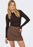 Only Maglia Donna Riley Marrone 15323159 Black Coffee ONLY 