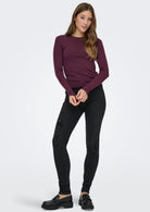 Only Maglia Donna Riley Bordeaux 15323159 Winetasting ONLY 
