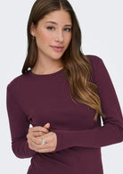 Only Maglia Donna Riley Bordeaux 15323159 Winetasting ONLY 