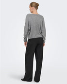 Maglione Donna Grigio Light Grey Melange 15329229 Light Grey Melange Black lace ONLY 