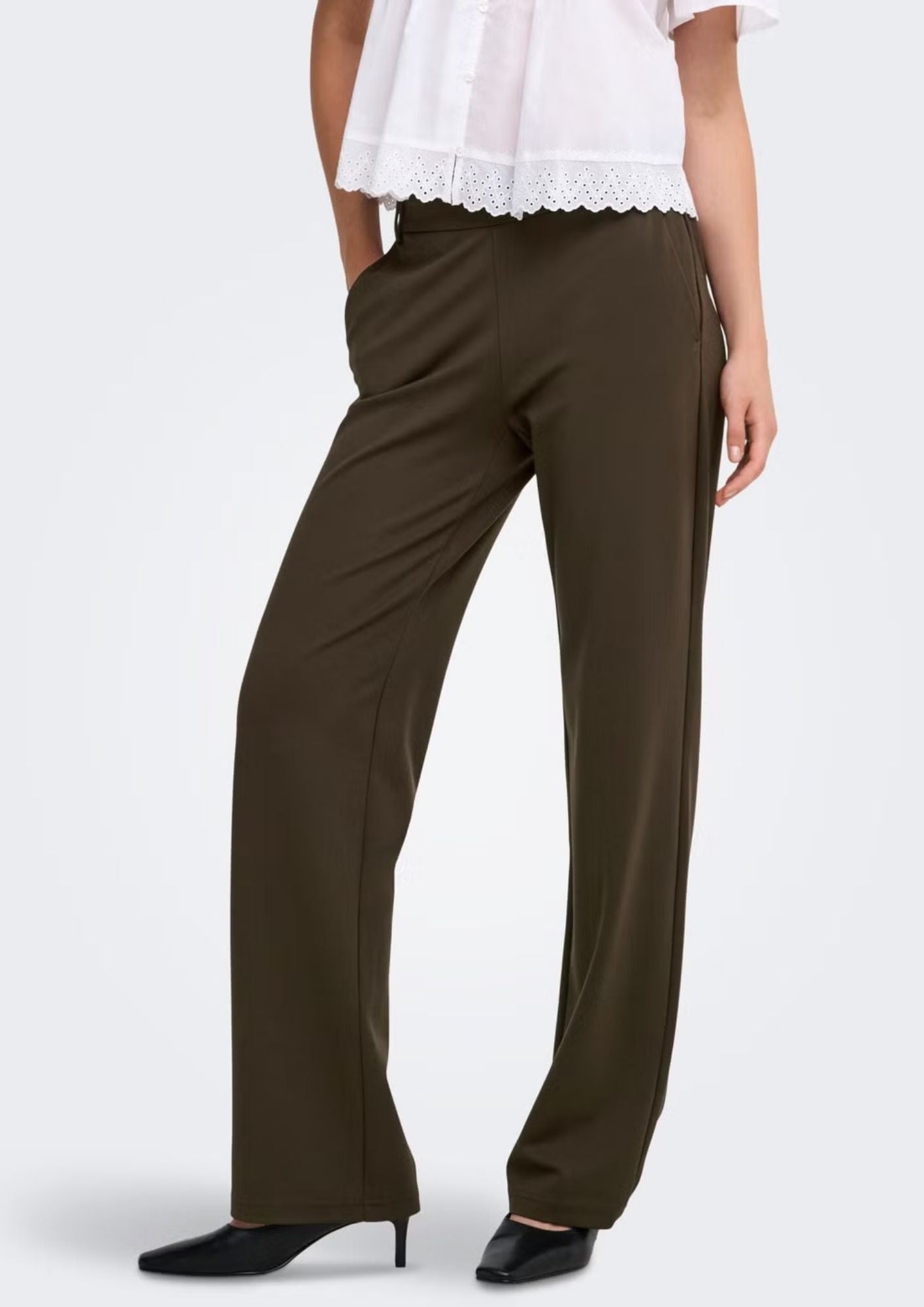 Only Pantalone Donna Poptrash Marrone 15341829 Delicioso ONLY 