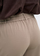 Only Pantalone Donna Poptrash Grigio Tortora 15341829 Taupe Gray ONLY 