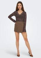Only Top Donna Nikka Marrone 15355839 Seal Brown ONLY 
