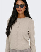 Cardigan Donna Beige 15368959 Beige Melange ONLY 