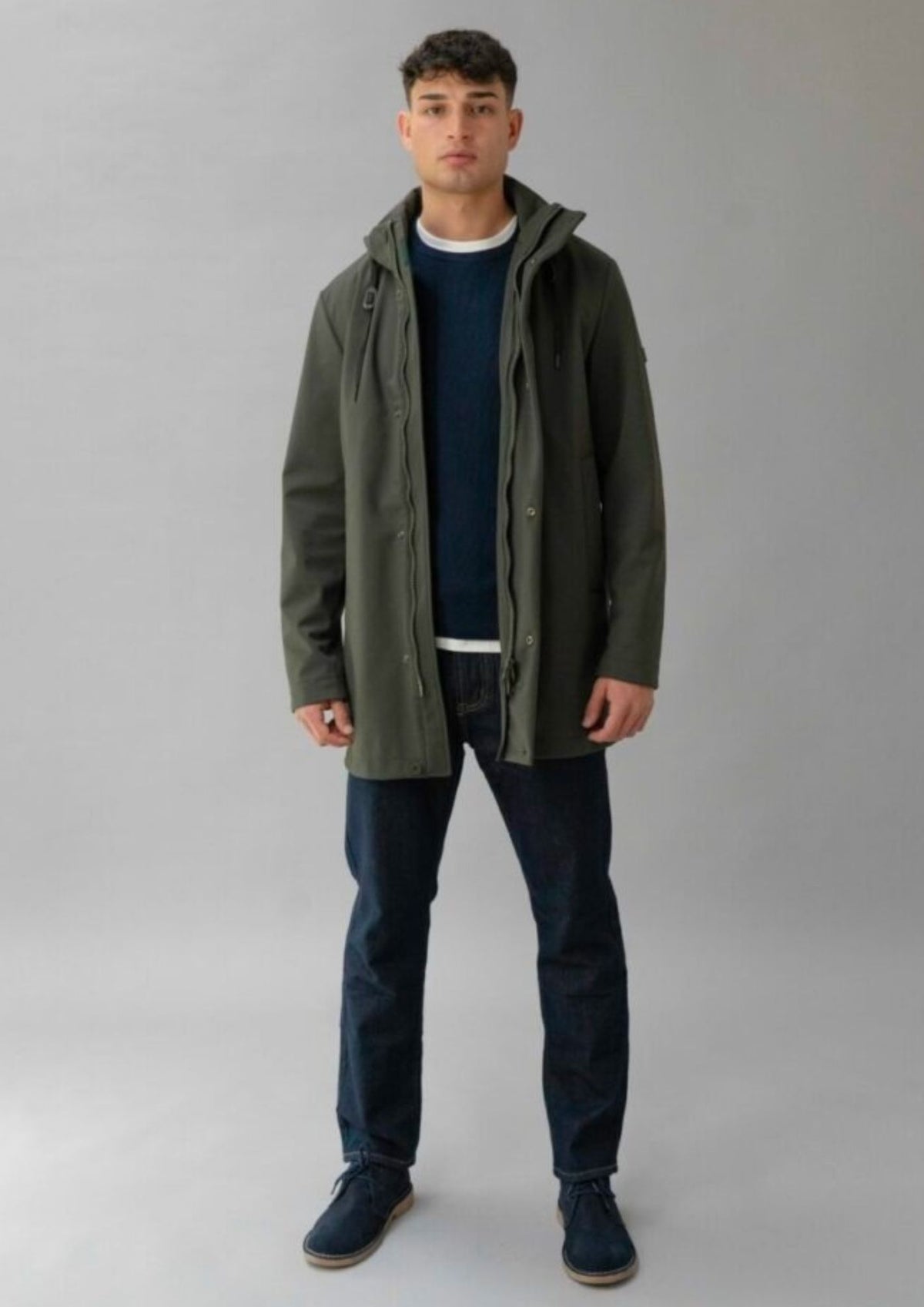Giubbino non imbottito ispirazione parka Hug Eng Verde Sherwood RIMA345J F0280 154 RIHUNIK 