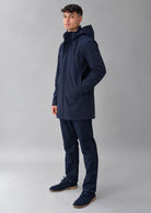 Giubbino non imbottito ispirazione parka Hug Eng Blu Navy RIMA345J F0280 888 RIHUNIK 