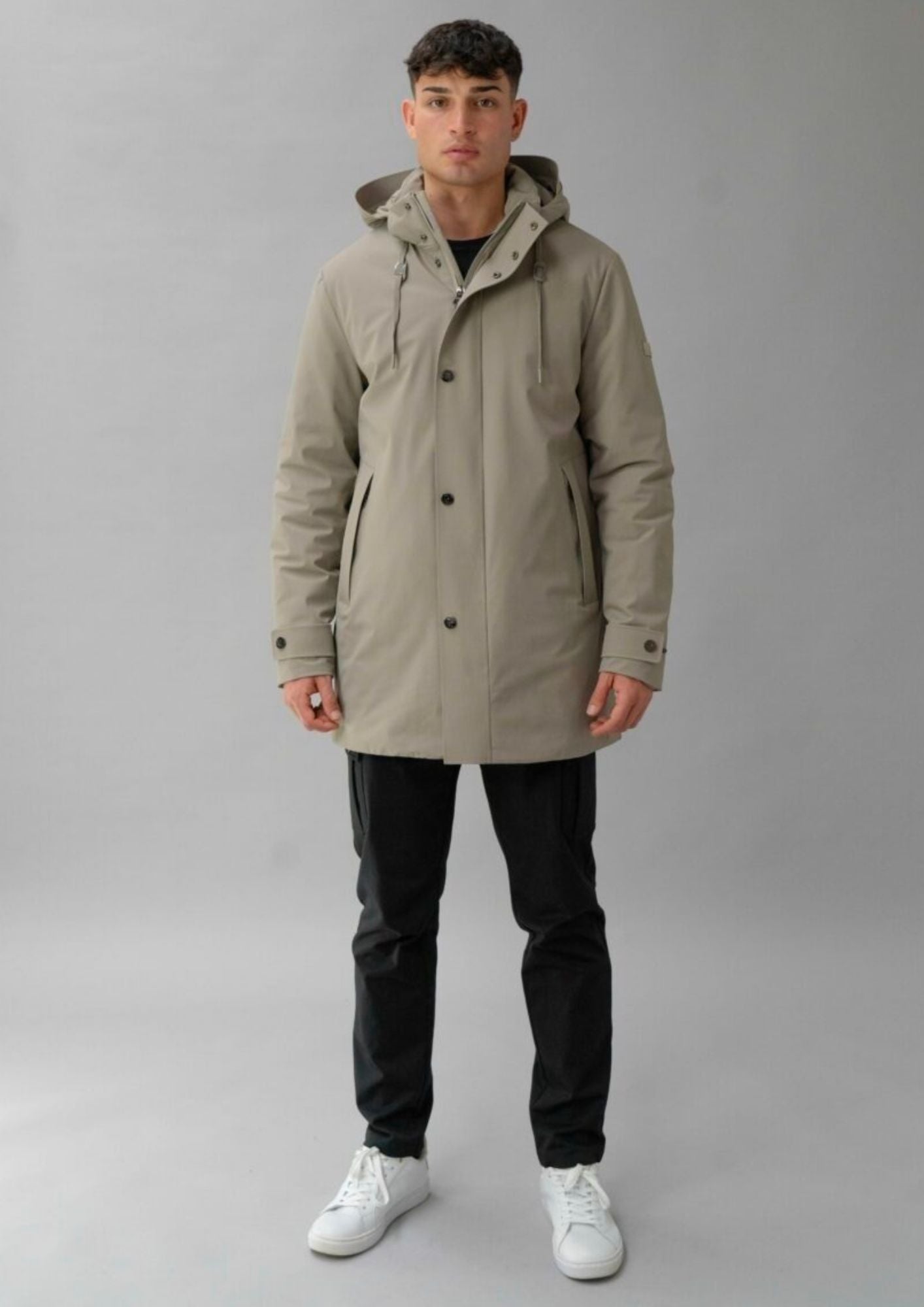 Parka non trapuntato con imbottitura intermedia Hhgh 26 Alluminium RIMA348J F0120 113 RIHUNIK 
