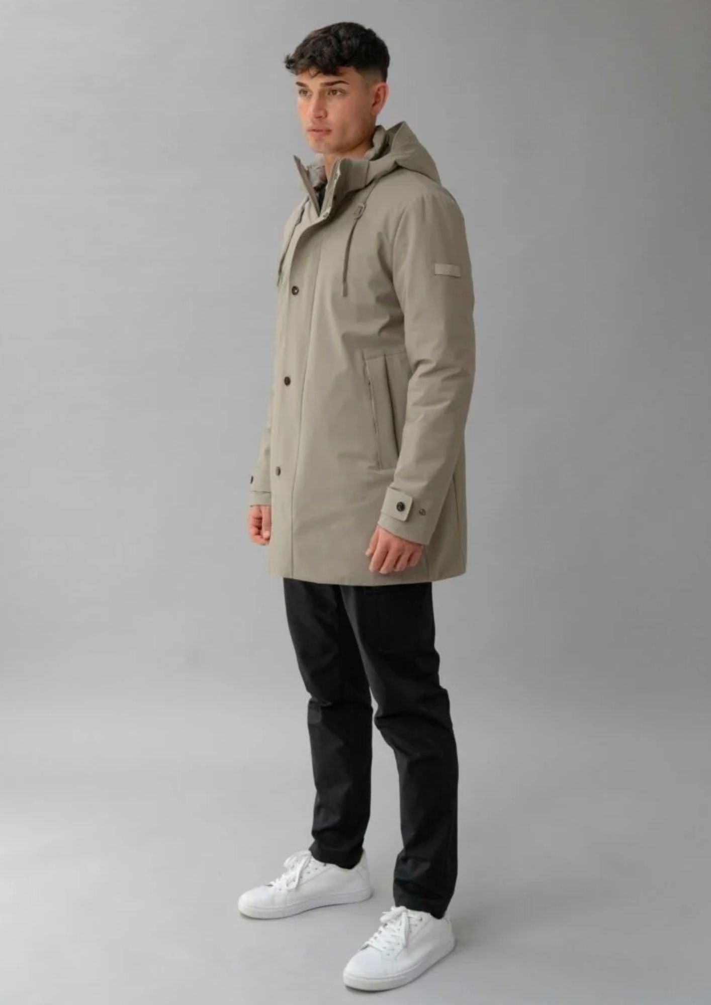 Parka non trapuntato con imbottitura intermedia Hhgh 26 Alluminium RIMA348J F0120 113 RIHUNIK 
