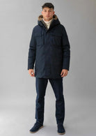 Capospalla ispirato al parka Lenox Vest Blu Navy RIMA351J F0281 888 RIHUNIK 