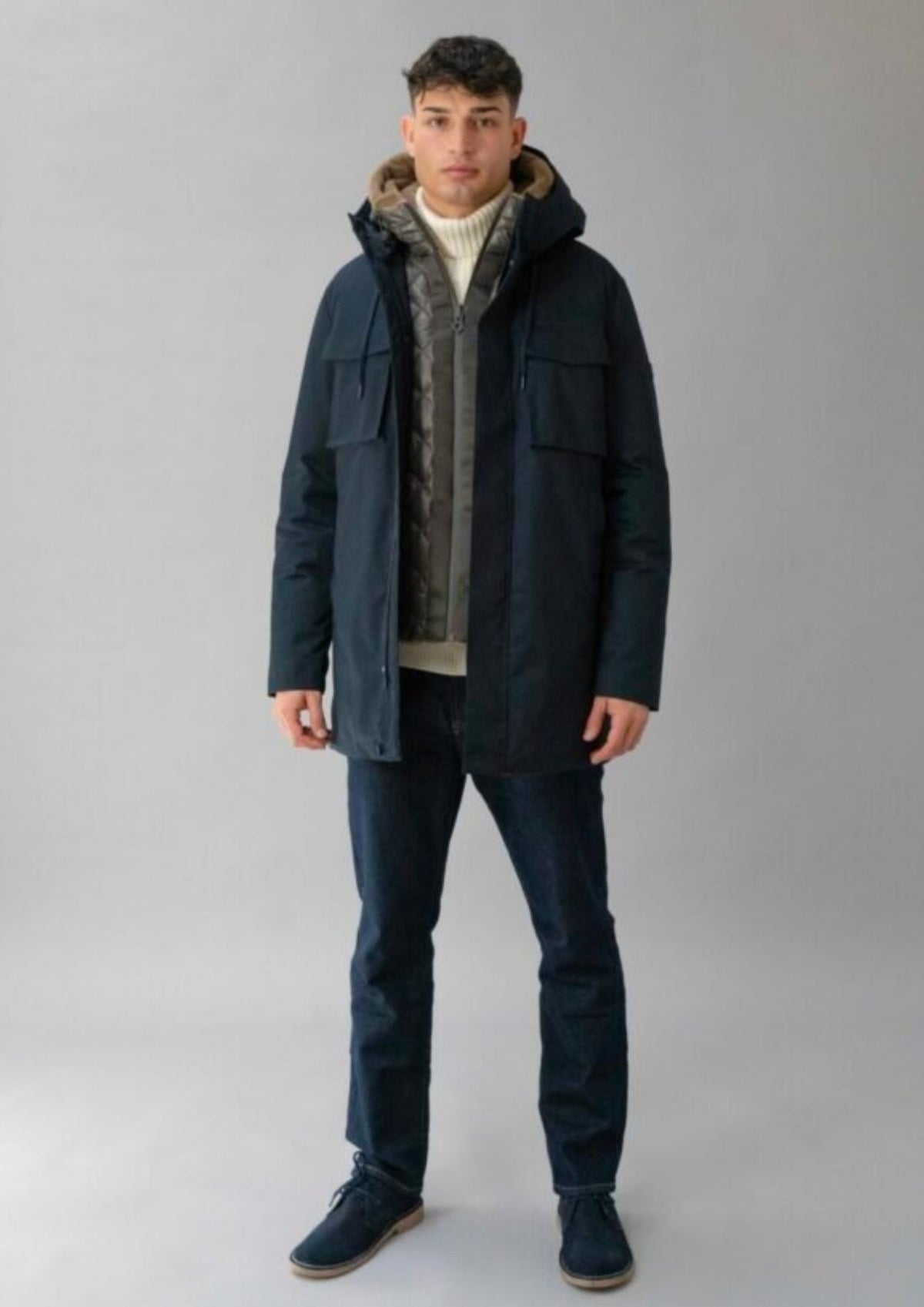 Capospalla ispirato al parka Lenox Vest Blu Navy RIMA351J F0281 888 RIHUNIK 
