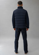 Giubbino corto realizzato in mix & match Jhonny 26 Blu Navy RIMA362J F0056 888 RIHUNIK 