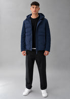 Giubbino corto con cappuccio Nivek 26 Blu Navy RIMA363J F0056 888 RIHUNIK 