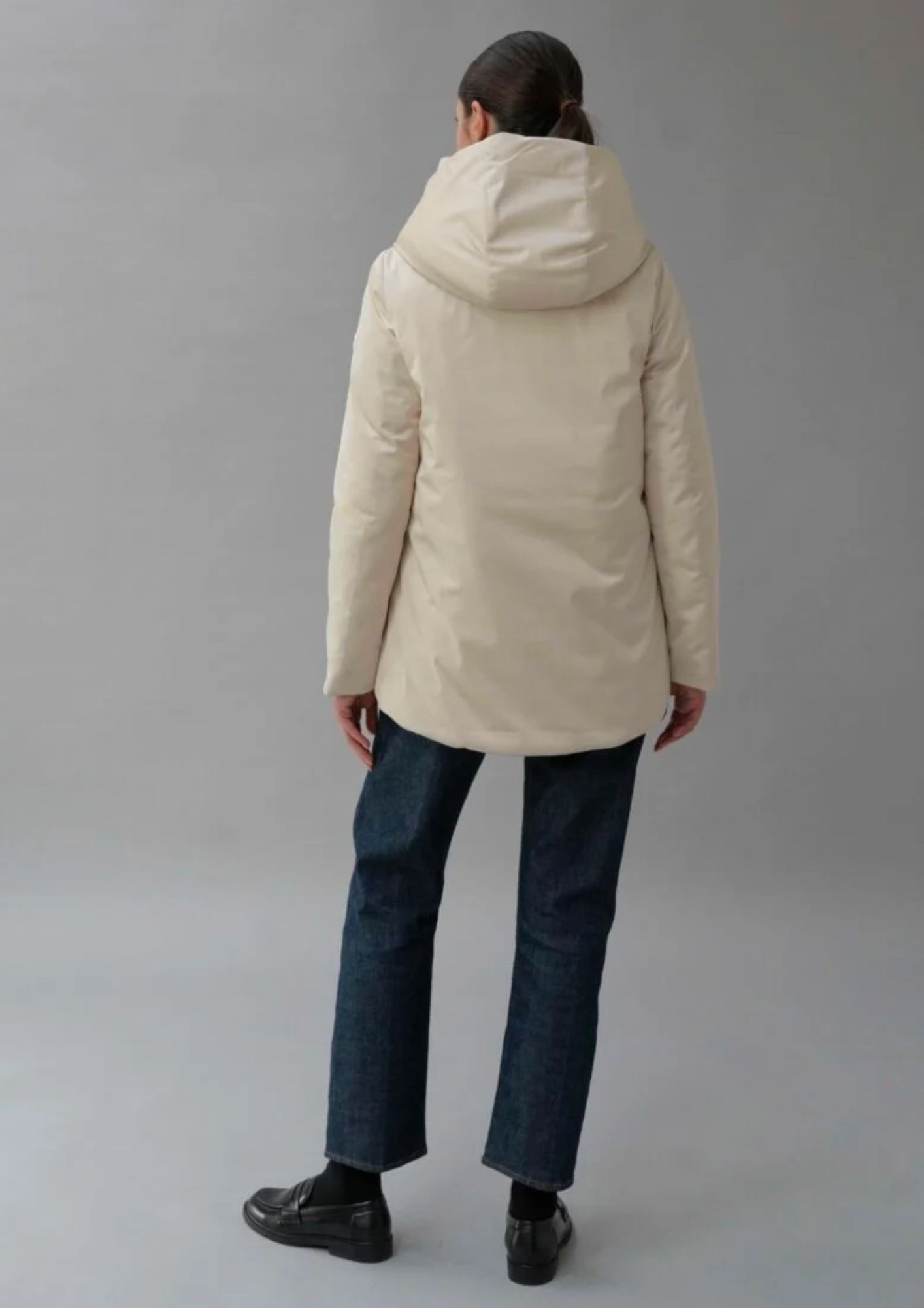 Capospalla non trapuntato e imbottito Lovisa Satin 26 Avorio RIW555J F0085 146 RIHUNIK 