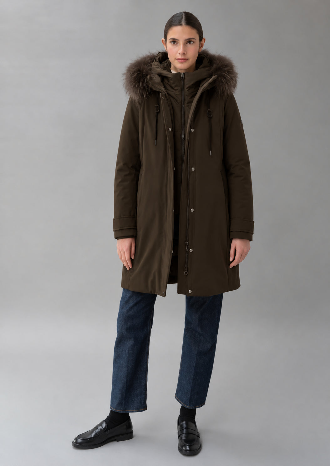 Capospalla non trapuntato con imbottitura intermedia Nizza 26 Marrone Mill RIW562J F0120 141 RIHUNIK 