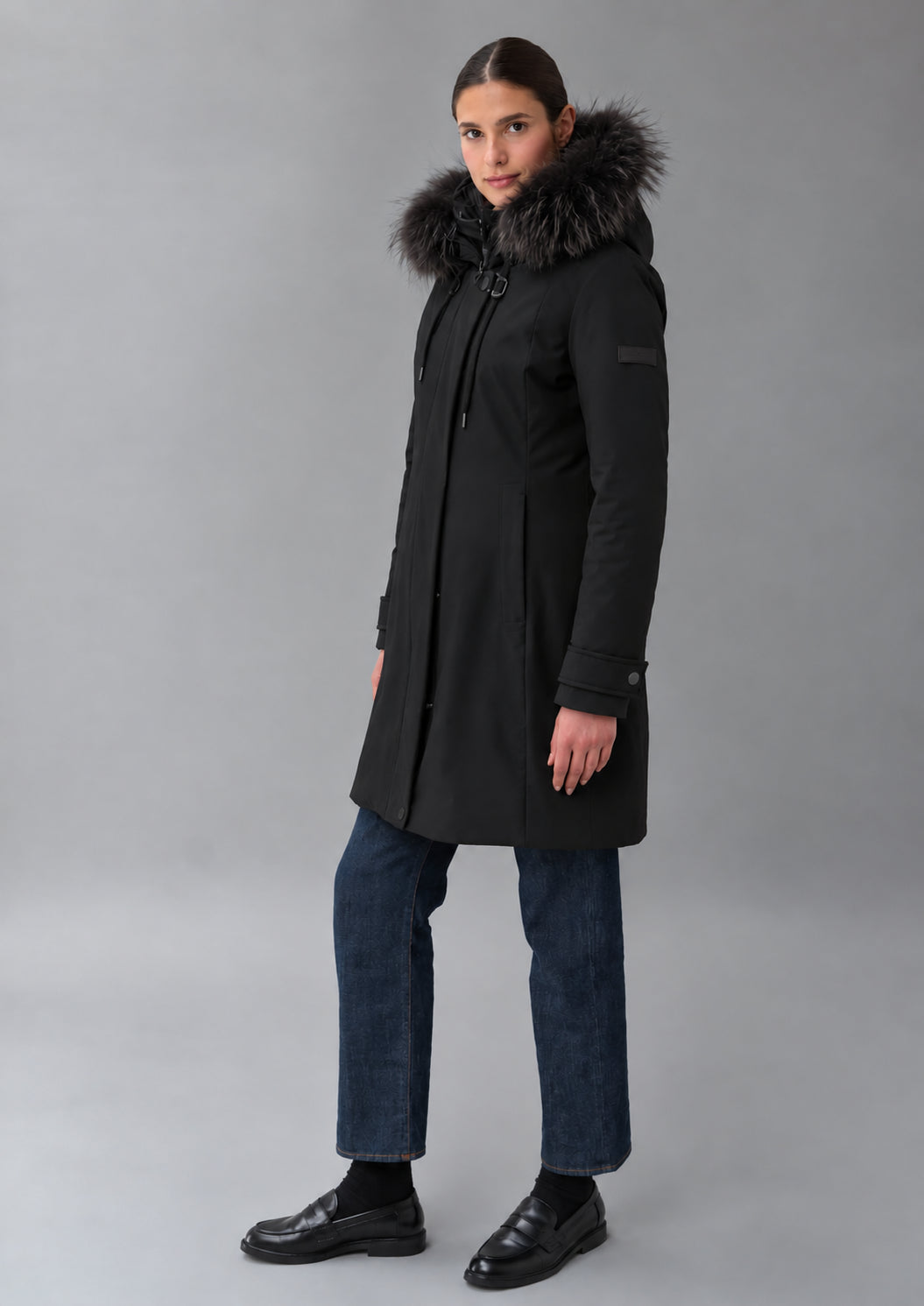Capospalla non trapuntato con imbottitura intermedia Nizza 26 Nero RIW562J F0120 999 RIHUNIK 