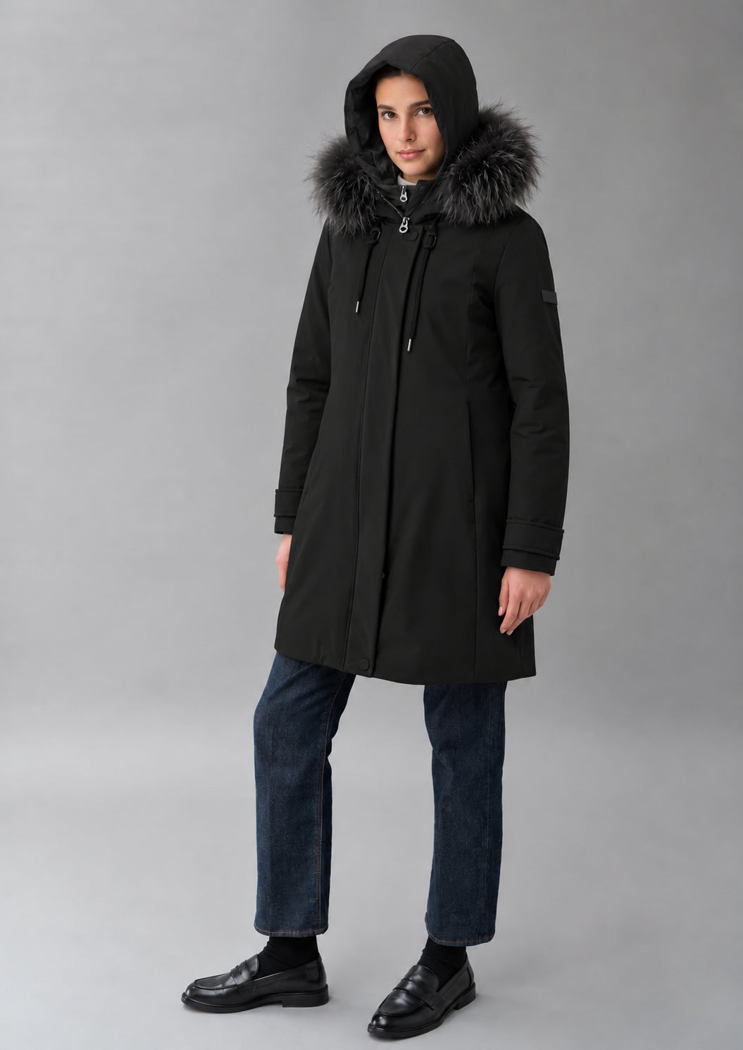 Capospalla non trapuntato con imbottitura intermedia Nizza 26 Nero RIW562J F0120 999 RIHUNIK 