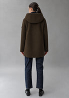 Capospalla realizzato in velluto liscio stretch Amelia 26 Marrone Mill RIW570J F0012 141 RIHUNIK 