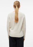 Vero Moda Pullover Donna Doffy Bianco 10201022 Birch MELANGE VERO MODA 