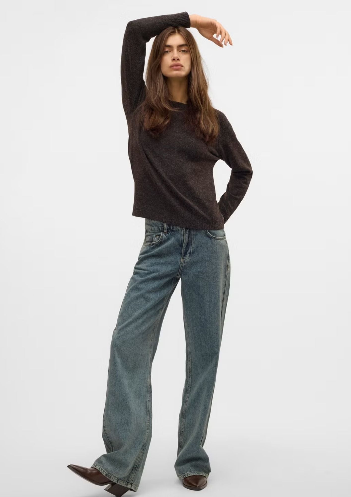 Vero Moda Pullover Donna Doffy Marrone 10201022 Chocolate Torte VERO MODA 
