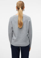 Vero Moda Pullover Donna Doffy Grigio 10201022 Light Grey Melange VERO MODA 