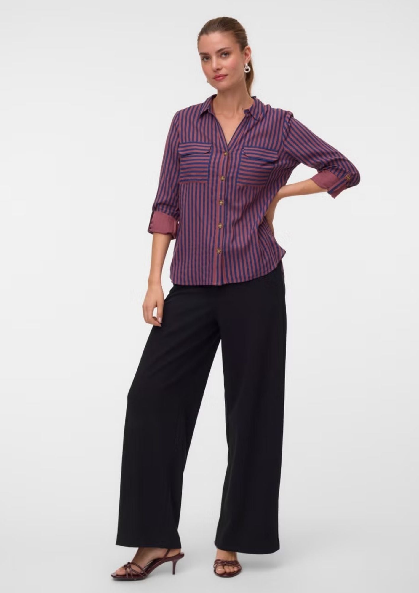 Vero Moda Camicia Donna Bumpy Navy 10275283 Navy Peony VERO MODA 