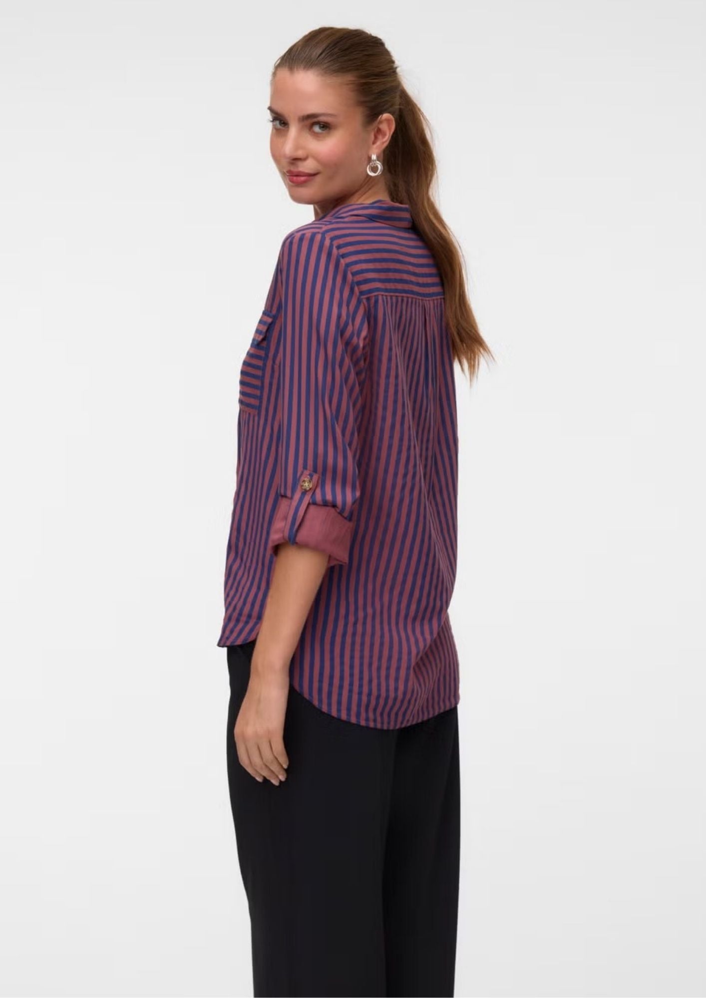 Vero Moda Camicia Donna Bumpy Navy 10275283 Navy Peony VERO MODA 