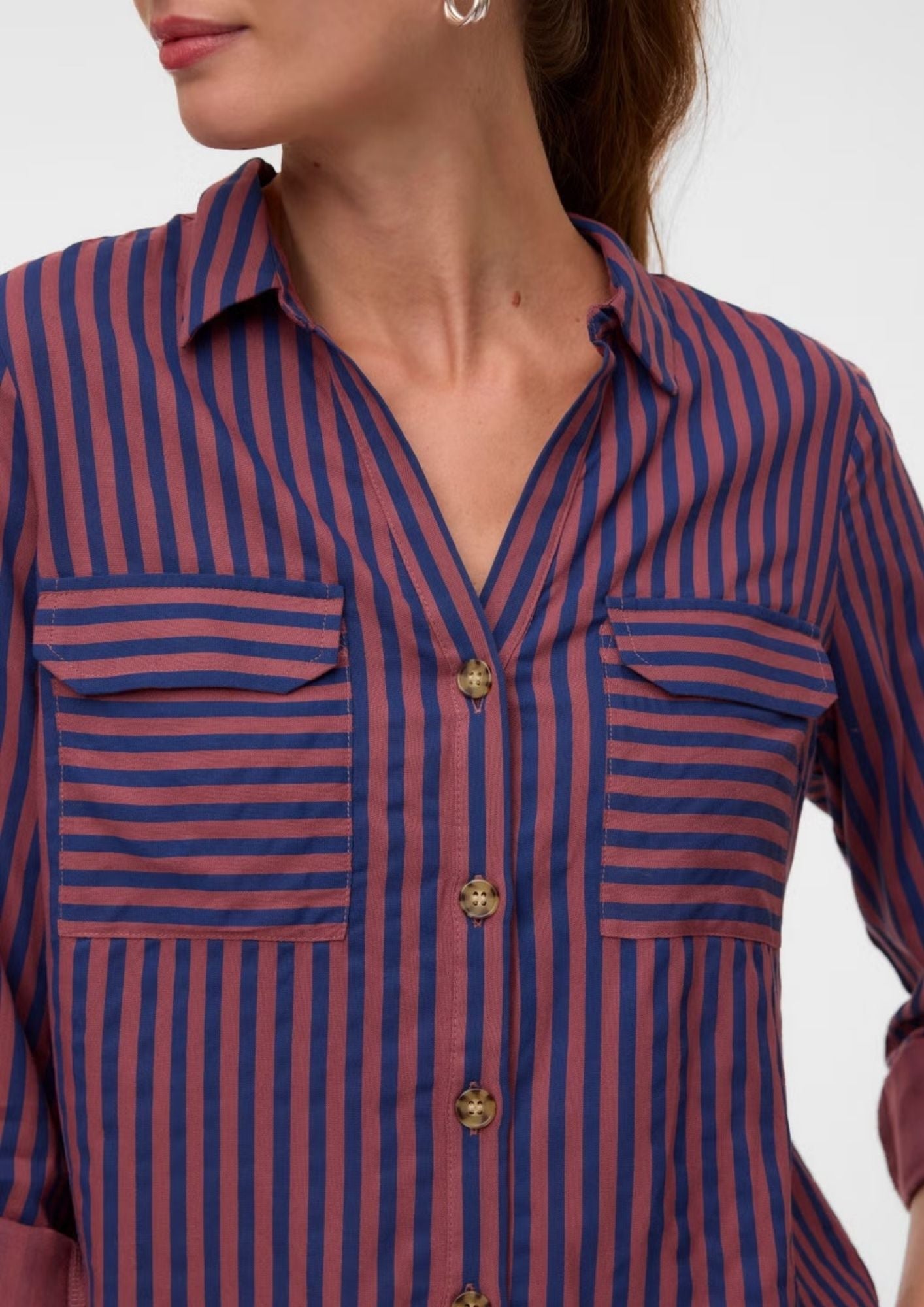 Vero Moda Camicia Donna Bumpy Navy 10275283 Navy Peony VERO MODA 