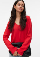 Vero Moda Pullover Donna Silje Rosso 10320451 Biking Red VERO MODA 