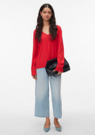 Vero Moda Pullover Donna Silje Rosso 10320451 Biking Red VERO MODA 