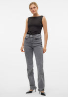 Vero Moda Jeans Donna Tessa Grigio 10320583 Medium Grey Denim VERO MODA 