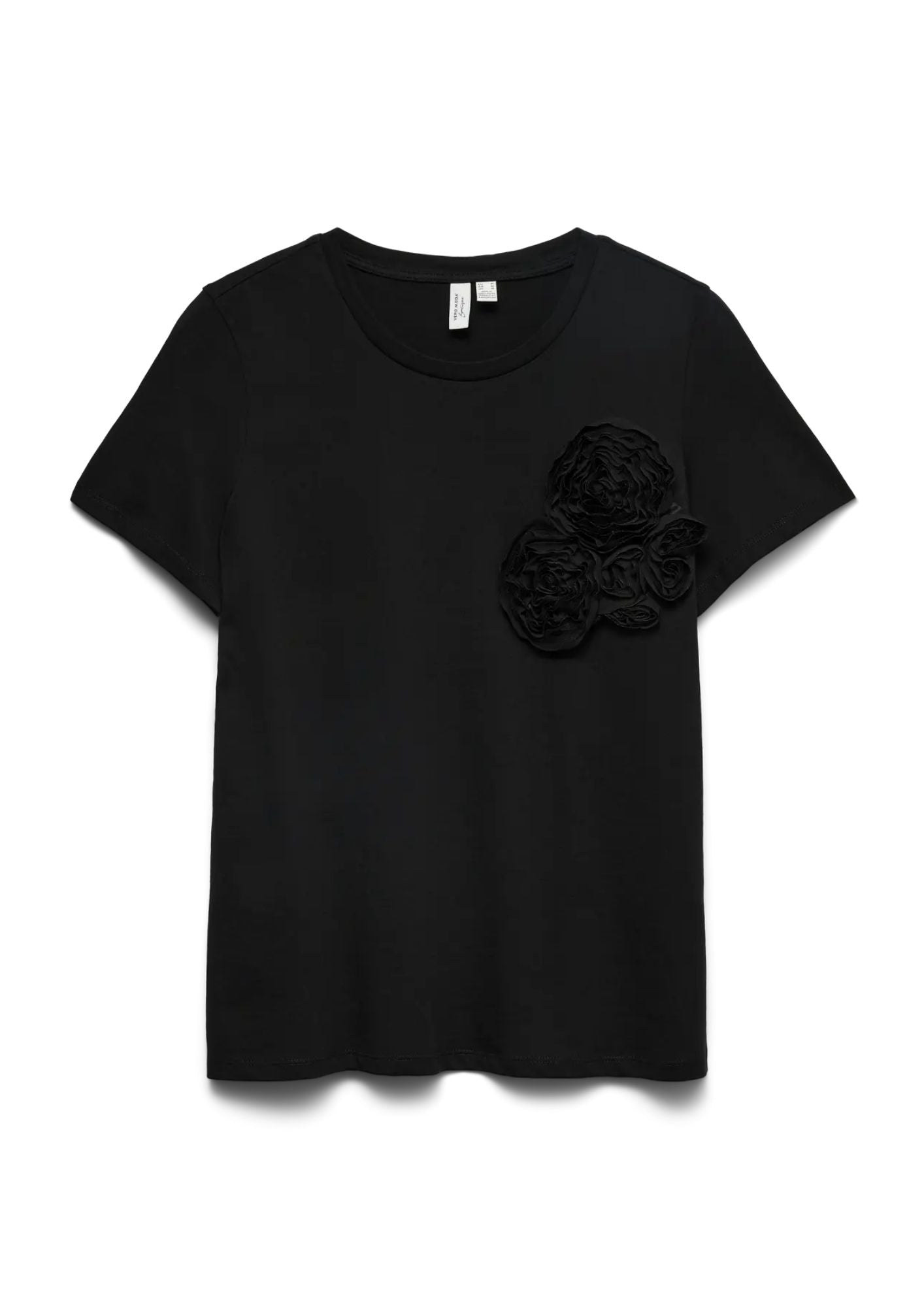 Vero Moda Maglia Donna Loom Nera 10345872 Black 3 FLOWERS BLACK VERO MODA 