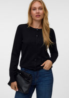 Vero Moda Cardigan Donna Silje Nero 10346655 Black W. DTM BUTTON VERO MODA 
